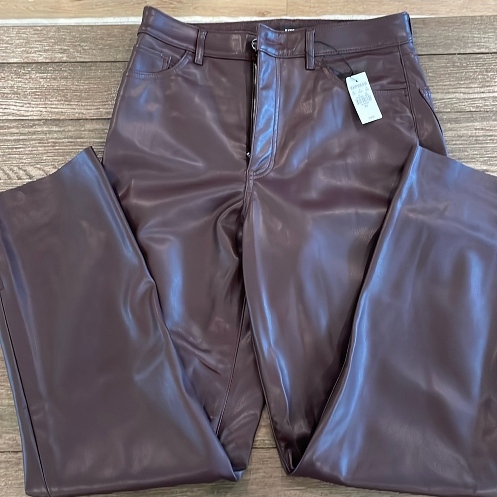 Express high waist leather pants